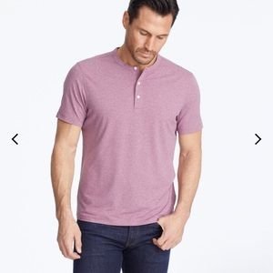 NWT Untuckit long-sleeve orange/pink Henley.